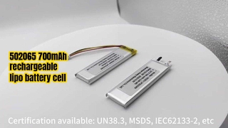 Oplaadbare batterij LP502065 3.7V 700mAh lipo-batterijcel met 10K NTC