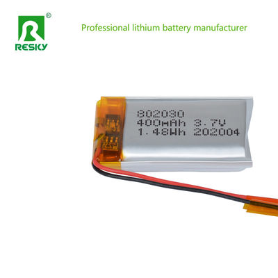 kopen Lithiumpolymeren batterijcel 802030 3.7V 400mAh Lipo-batterijen voor GPS-tracker online manufacture