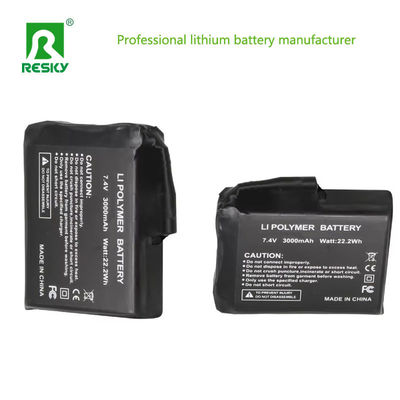 kopen 1S1P Verwarmde Lithiumbatterij 3.7V 3000mAh Li-ion batterij voor verwarmde hoeden online manufacture