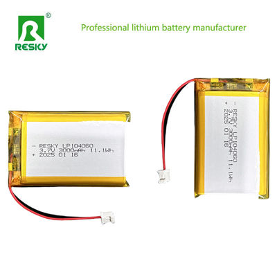 kopen 500 cycli Lipo accu 104060 3000mAh 33.3wh 3.7V 11.1V online manufacture