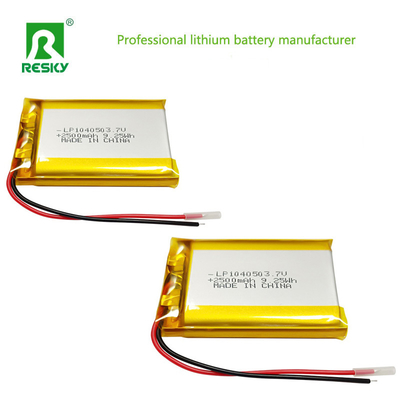 kopen Zonnebatterijcel 104050 3.7v 2500mAh 9.25wh Oplaadbare LiPolymer-batterij Voor Bluetooth-luidspreker online vervaardiging