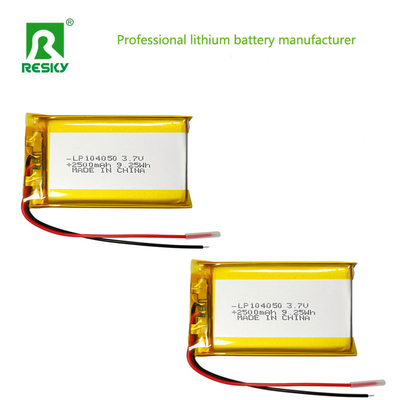 kopen Li-Ion Batterij 104050 3.7v 7.4v 2500mAh 9.25wh Oplaadbare Lithium-Polymeer Batterij Voor Hoortoestellen online vervaardiging