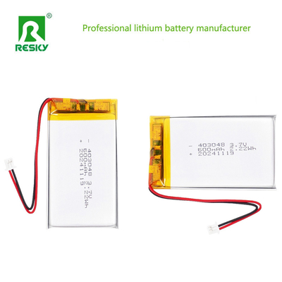 kopen Oplaadbare Li-Polymeer Batterij 403048 3.7V 600mAh 2.22wh Lithium Cel Voor Draagbaar Apparaat online vervaardiging