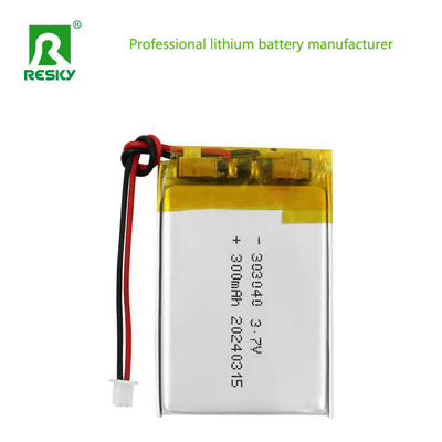 kopen Lithiumpolymeren batterijcel 3.7V 303040 300mAh 1.11wh Oplaadbare Lipo-batterij Voor LED-lamp online vervaardiging