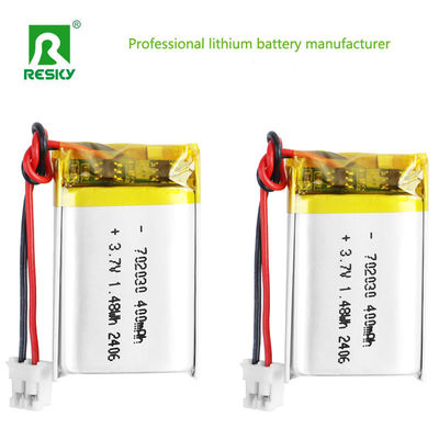 kopen 702030 3.7v 400mAh 1.48wh Oplaadbare Lithium Li-polymeer Batterijcel Voor Bluetooth Luidspreker online vervaardiging