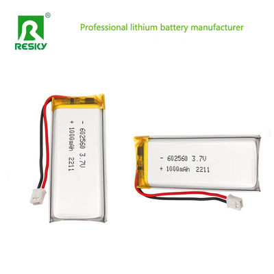 kopen Lithium Ion Polymer Battery 602560 3.7v 4.2v 1000mAh 3.7wh Oplaadbare lithium ion batterijen online vervaardiging