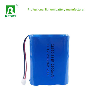kopen 18650 Batteries 11.1V 3s 2600mAh 28.86wh Rechargeable Li-ion Lithium Ion Battery Pack online vervaardiging