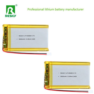 kopen Lithium Ion Battery Cell LP105060 3.7V 3500mAh 12.95wh Solar Rechargeable Lip Battery Pack online vervaardiging