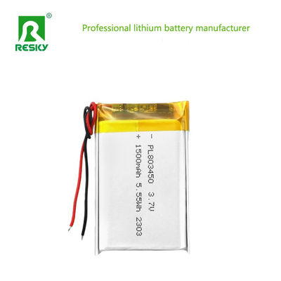 kopen Flat Power Lithium Battery Cell 803450 3.7v 1500mAh 5.55wh Rechargeable Lipo Polymer Battery Pack online vervaardiging