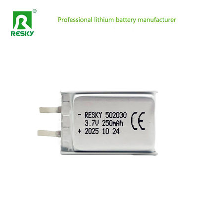 kopen Rechargeable Lifepo4 Battery Cell 502030 3.7v 250mAh 0.925wh Power Lithium Ion Polymer Battery online vervaardiging