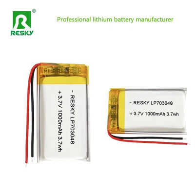 kopen Power Lipo Battery RESKY LP703048 3.7v 1000mAh 3.7Wh Rechargeable Lithium Polymer Batteries online vervaardiging