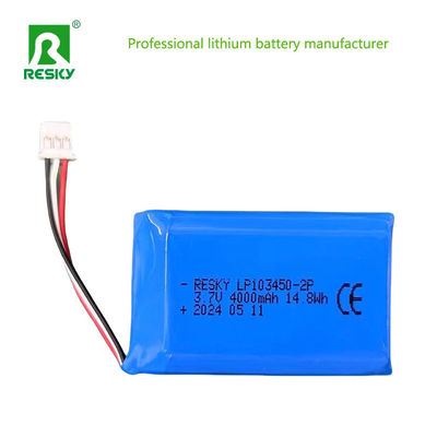 Oplaadbare Lithium Polymer Battery Pack 103450 2p 4000mAh 3.7V Voor PDA