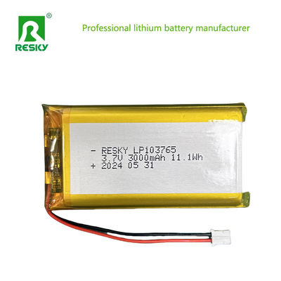 Lithiumpolymeren batterijcellen 103765 3.7V 3000mAh 11.1wh Klein digitaal product