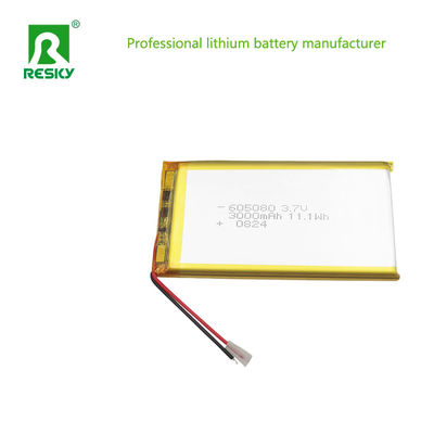 Oplaadbare lithium-polymer batterijcel 3.7V 3000mAh 605080 voor Power Bank
