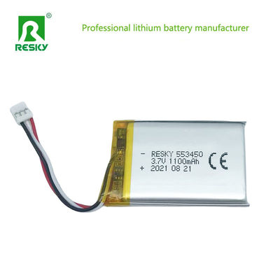Platte lithium-polymer batterijcel 553450 603450 3.7V 1100mAh 4.07wh