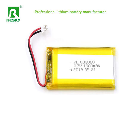 Prismatische Lithium Polymer Battery Cell 803060 3.7V 1500mAh 5.55wh Voor huisdier Locator