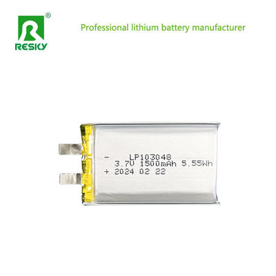 103048 Lithiumpolymerbatterijcel 3.7V 1500mAh 5.55wh Platte Li-polymerbatterijen
