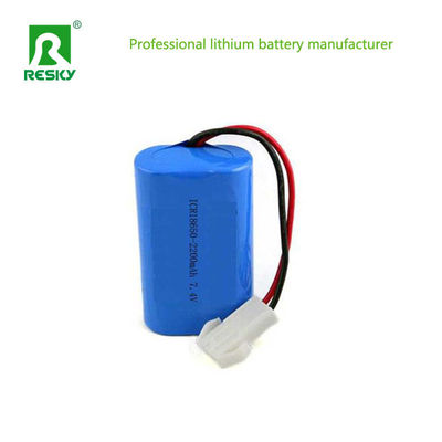 16W Li-ion batterijpakket 18650 7.4V 2s1p 2200mAh Oplaadbare lithiumbatterijen