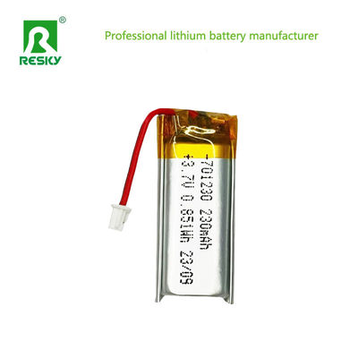 Draagbare 701230 3.7v 230mAh oplaadbare lithium-polymerbatterij voor kleine elektronische apparaten