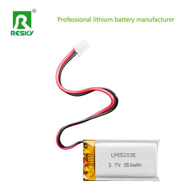 Lithium-ion batterijcel 502035 3.7v 350mAh zonne-oplaadbare Lipo-batterij