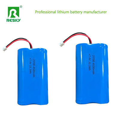 Lithiumcel 21700 7.4v 5000mAh 18.5wh oplaadbare lithium-ion batterij voor zonne-licht