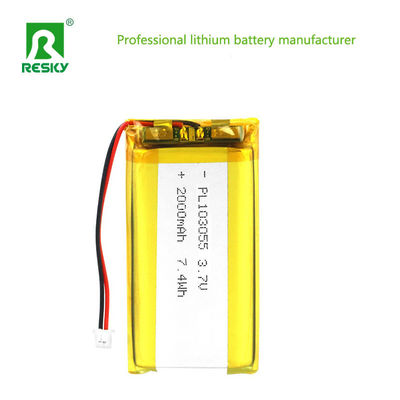 Oplaadbare Lipo-batterij 103055 3,7V 2000mAh 7,4wh Power Zonne-lithium-ion batterijcel