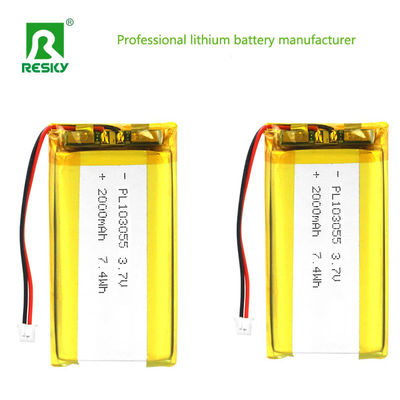 Vermogen Lithium Ion Cell 103055 3.7V 2000mAh 7.4wh Oplaadbare Lithium Polymer Battery