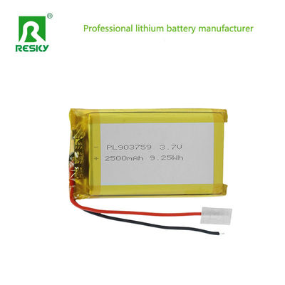 Oplaadbare Batterijen 903759 3.7v 2500mAh 9.25wh Solar Lithium Batterijcel Voor Schoonheidsapparaat