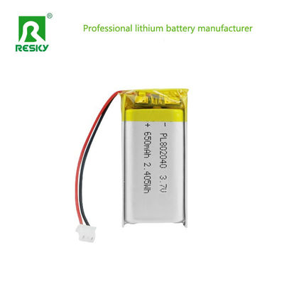 Solar Lithium Cell 802040 3.7V 650mAh Oplaadbare Lithium Ion Polymer Battery Voor Bauty-apparaat