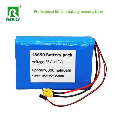 Elektrische scooter batterijpakket 36V 6Ah 10s3p oplaadbare 18650 Li-ion batterij