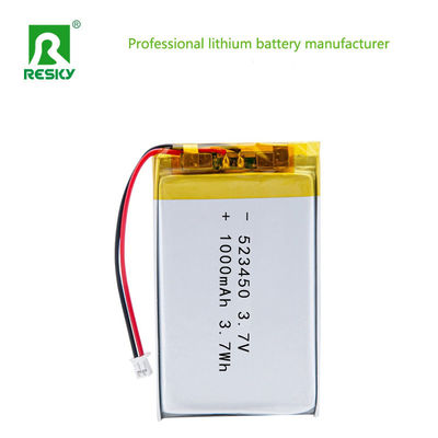Power Lithium batterij Cel 523450 3.7v 1000mAh 3.7Wh Oplaadbare Li Polymeer Batterij