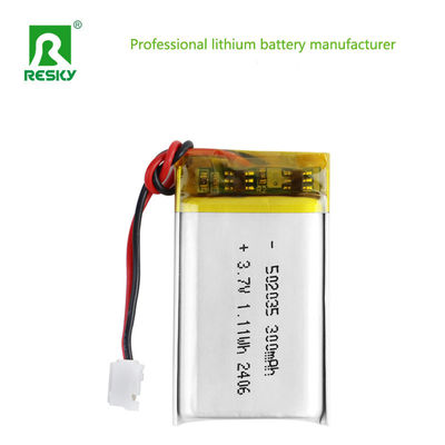 Lithium-ion polymeer batterijcel 502035 3,7v 300mAh 350mAh 1,11wh oplaadbare batterijen