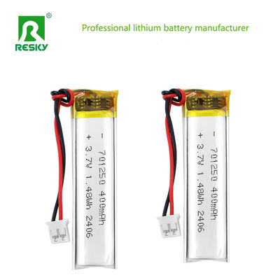 Lithium-polymeer batterijpakket 701250 3,7V 400mAh 1,48wh Power Li-Polymeer batterij voor slim slot